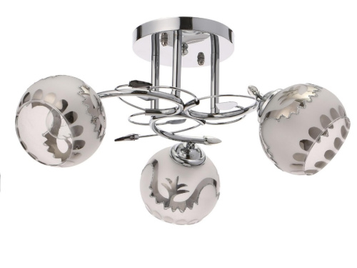 Люстра 4601/3 3х40Вт Е27 серебро 46х46х26 см МОДЕЛЬ:GMN-0089