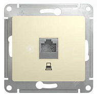 Механизм розетки комп. 1-м СП Glossa RJ45 беж. SchE GSL000281K ,275236
