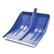 Лопата снеговая "Метелица" 410х400, цветная с алюминиевой планкой, без черенка