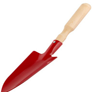 Совок посадочный с деревянной ручкой узкий