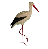 Фигура садовая Аист на железных ногах, малый