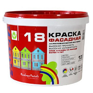 Краска Радуга 18 фасадная акриловая 1,3 кг белая