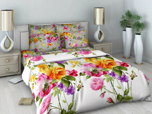 Постельное белье Василиса Акварель Поплин евро