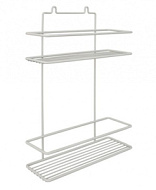 Полка для ванной Proffero, белый, 2 яруса 250х85х365мм П0001290