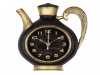Часы настенные чайник 26,5х24см, корпус черный с золотом "Gold"