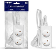 1701096 Удлинитель 2х5м без заземл. 10А 2х0.75 TOKOV ELECTRIC TKE-C01-BU2-5-075