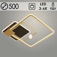 Люстра 538/500 S GD+BK золото/черный 40W LED 3000-6000K d500 ПДУ диммер, XLD23