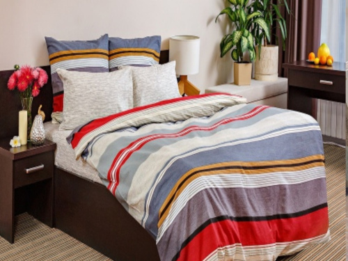 Постельное белье Ночь нежна Стиль серый поплин 1,5сп.