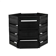 Компостер пластиковый, 800 л, 125 × 105 × 84 см, чёрный