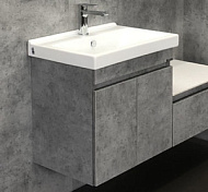 Тумба-умывальник Comforty Осло 60, с раковиной Fest 60 F01, бетон светлый, 600*630*400 мм