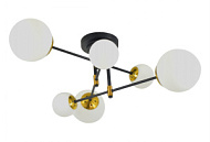Светильник потолочный Мелодия света Черный+бронза 6*40W Е27 15кв. м
