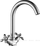 DR53028 Смеситель для кухни Decoroom, двуручный с высоким поворотным изливом
