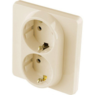 1445250 Розетка Inspiria 16А 250В 2х2P+E немецк. стандарт сл. кость Leg 673751Розетка Inspiria 16А