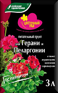 Грунт БХЗ Цветочный Рай для Герани и Пеларгонии 3л