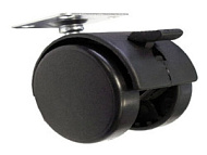 Опора колесная 40мм с пятой со стопором черное