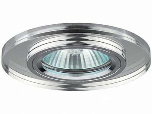 Светильник ЭРА DK7 CH/WH декор. стекло кругл. хром/зеркальный