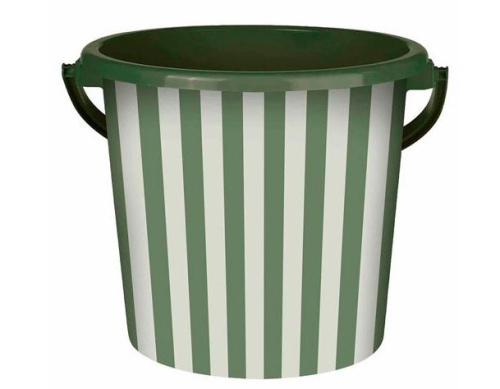 Ведро 10л СИЕСТА Полоска теплая хвоя