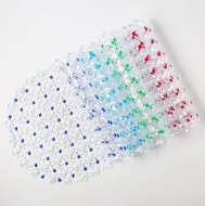 Коврик противоскользящий в ванну на присосках Доляна «Крапинка», 36×66 см, МИКС