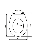 104-406-00(11) Сиденье для унитаза Океан Кристалл, жесткое, с рисунком