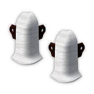 362 Угол наружный Лексида с крепежом 55мм Акация белая (2шт/блистер)