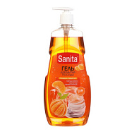 Гель для мытья посуды SANITA Мандарин и белый чай 900г
