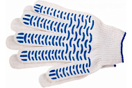 67716 Перчатки трикотажные Россия пвх-покрытие, "Волна", 10 класс, усиленные