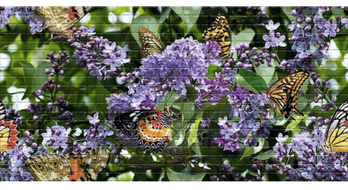 Панель пластиковая 960мм*480мм*0,3мм мозаика Ветка сирени/10/