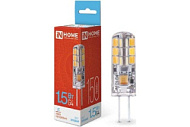 Лампа светодиодная LED-JC 1.5Вт капсульная прозрачная 6500К холод. бел. G4 150лм 12В IN HOME