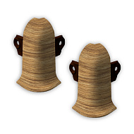 521 Угол наружный Лексида с крепежом 55мм Осина (2шт/блистер)