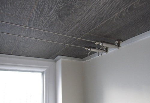 Карниз Струна	, цвет нержавеющая сталь ,  длиной 3,5м