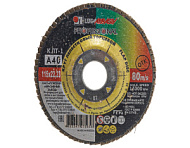 Круг лепестковый торцевой абразивный "Луга" для шлифования, 115 х 22,23 мм, зерно Р40