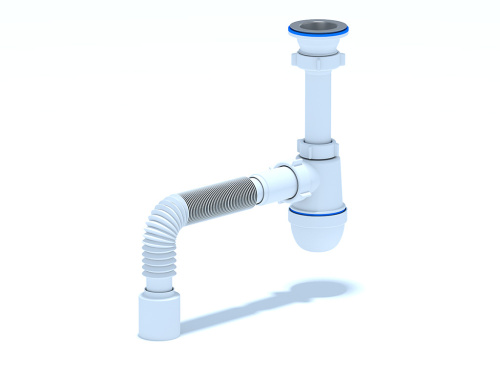 Сифон для мойки с переходом 40х32 и выходом под стралку 40х40/50 (50)