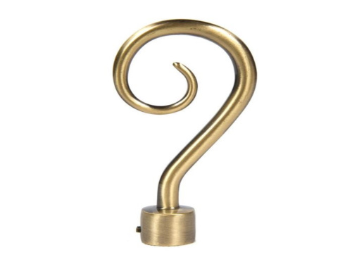 Наконечник "ЛЕВША КРЮК" золото глянец d 16 мм (2 шт)