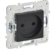 Розетка SKANDY 10А без заземл. без защ. шторок SK-R02Bl черн. IEK