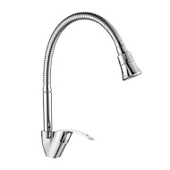 DR71022 Смеситель для кухни Decoroom, хром, гибкий излив, латунь