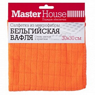 Салфетка для уборки "MasterHouse" Бельгийская вафля, микрофибра, 30 х 30 см