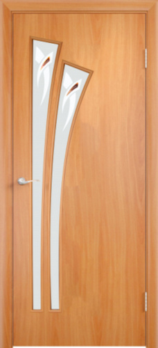 Дверное полотно остекленное Пальма 600*2000мм Миланский орех
