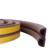 Уплотнитель самоклеющийся `PRAKTISCHE HOME`  9х8мм D-10 м (коричневый)