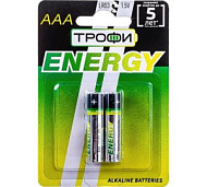 Элемент питания алкалиновый AAA/LR03 LR03-2BL Eco (блист.2шт) Трофи Б0017043