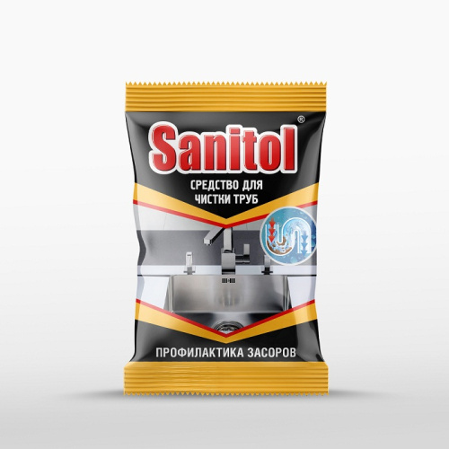 216462 Средство для чистки труб SANITOL Антизасор порошок 90гр
