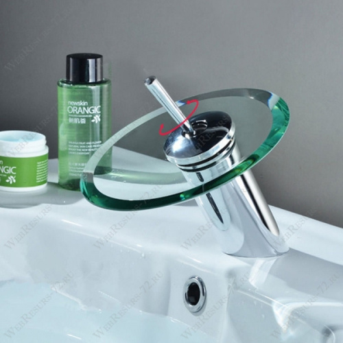 A9090 Смеситель раковина Accoona  "Водопад" стекло Латунь