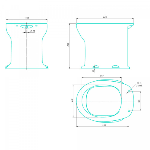 Дачный Унитаз с сиденьем Стандарт ВКЗ