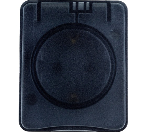 Розетка 1-м ОП Systeme Electric  Atlas Design 16А IP54 250В с заземл. защ. шторки антрацит