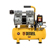 58021 Компрессор Denzel DLS650/10 безмаслянный малошумный 650 Вт, 120 л/мин,ресивер, 10 л