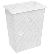 Ж0492 Корзина для белья Альтернатива Плетенка 60л, белая, 460*500*340 мм