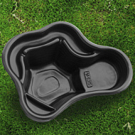 Пруд cадовый декоративный пластик 135 л черный (1200 х 900 x 400 мм)