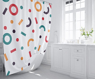 FX-2512 Штора в ванную комнату Fixsen Candy, без колец, 1,8*2 м
