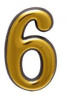 Номер дверной Trodos №6 самоклеящийся