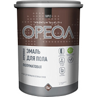 Эмаль акриловая для полов ОРЕОЛ полуматовая 2,3 кг темно-серая