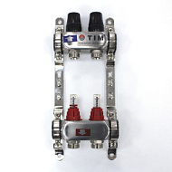 Коллекторная группа Tim 1", 2 выхода 3/4", нерж. сталь